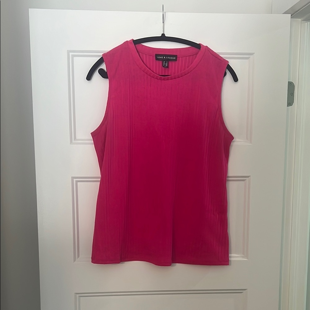 Love & Legend Pink Boxy Sleeveless Tank Top